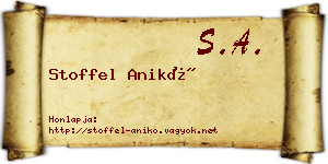 Stoffel Anikó névjegykártya